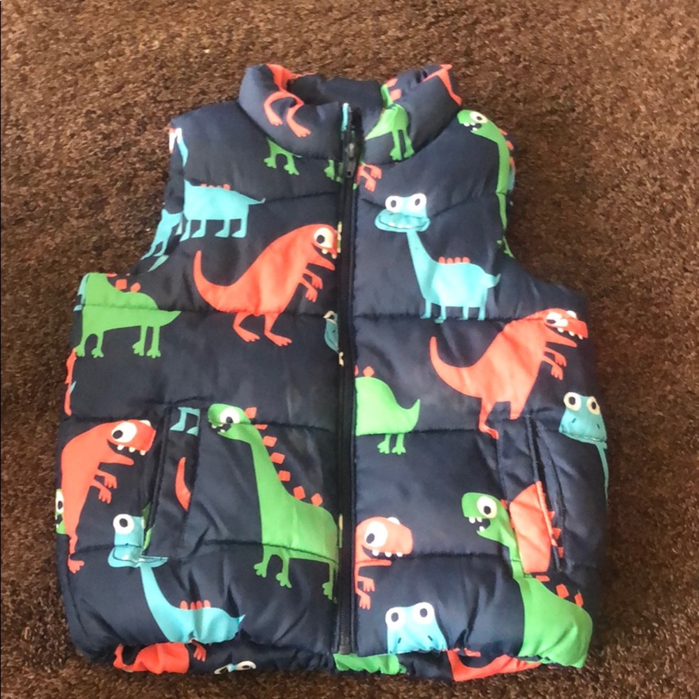 🦖 Dinosaur puffy vest ages 4-5